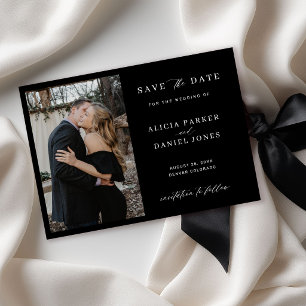 Reserve A Data Simples e elegante casamento de fotos minimalista