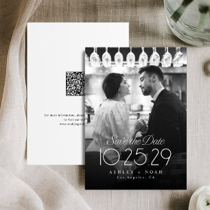 Reserve A Data Simples Elegância Classe Script Foto Casamento