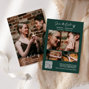 Reserve A Data Simples Elegante Moderno Emerald Green - Foto do C