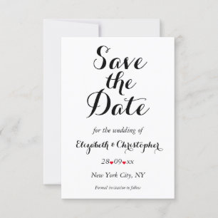 Reserve A Data Simples Elegante Script Casamento Branco Engajamen