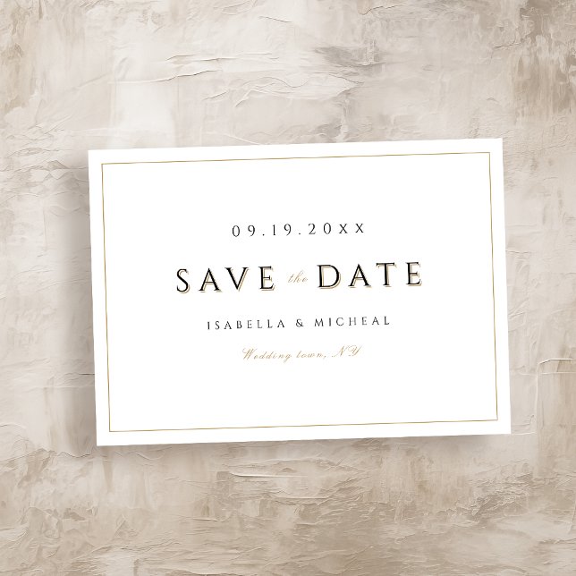 Reserve A Data Simples Elegantes Modernos Luxuosos Save The Date (Simple Elegant Modern Classy Luxury Save The Date)
