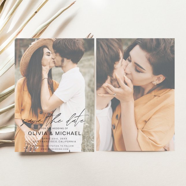 Reserve A Data Simples Guardar o Casamento de Fotografias de Data (Criador carregado)