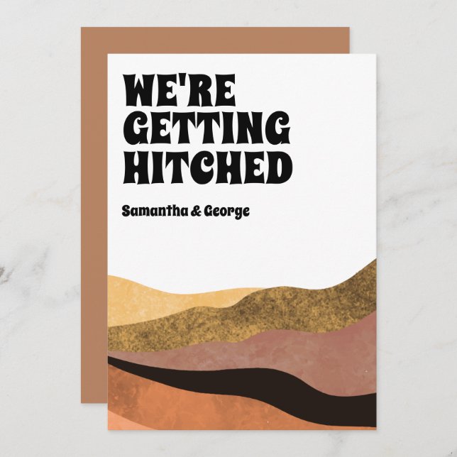 Reserve A Data Simples moderno, estamos a conseguir o casamento d (Frente/Verso)