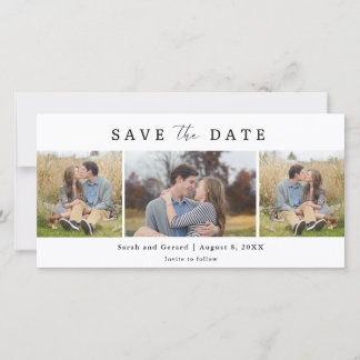 Reserve A Data Simples Moderno Salvar a Data do Casamento com 3 F