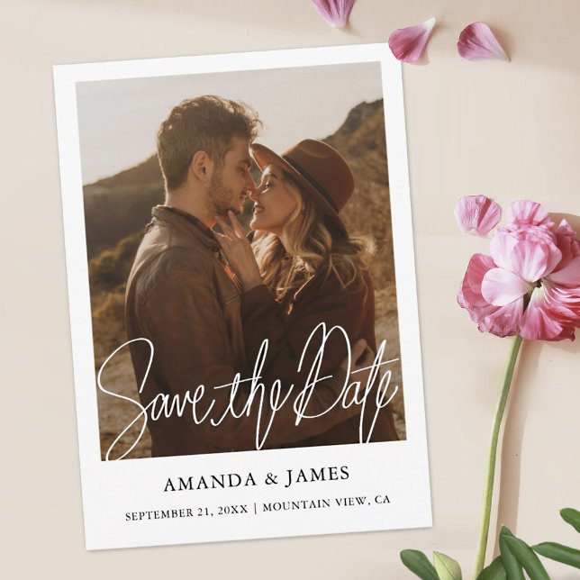 Reserve A Data Simples Noivado De Fotografia Moderna Do Chic Salv (Criador carregado)