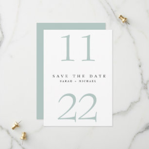 Reserve A Data Simples Texto Moderno Apenas Save the Date em Verd