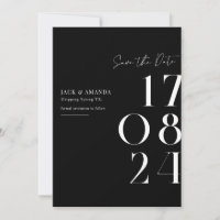 Simples tipografia mínima Casamento salvar data
