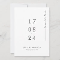 Simples tipografia mínima Casamento salvar data
