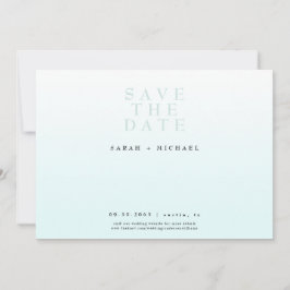 Reserve A Data Simplesmente Moderno Gradiente Azul De Gelo