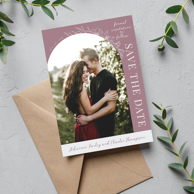 Reserve A Data Simplicidade Floral 1 Bege Save The Date (Criador carregado)