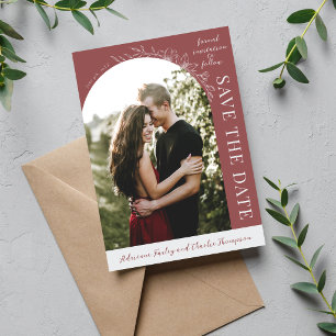 Reserve A Data Simplicidade Floral 1 Marsala Save The Date