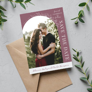 Reserve A Data Simplicidade Floral 1 Save The Date Dusk Mauve