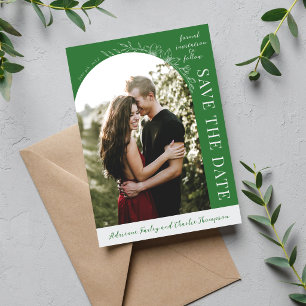 Reserve A Data Simplicidade Floral 1 Save The Date Meadow Verde