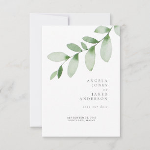 Reserve A Data Simplicidade & Folhagem Casamento Salve nossa data