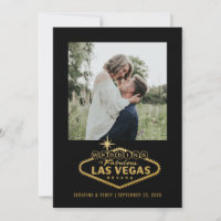 Sinal de Casamento em Las Vegas Foto Dourada
