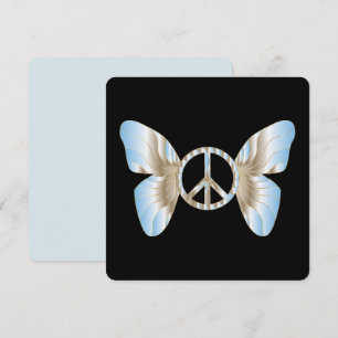 Reserve A Data Sinal de Paz Asas de Borboleta