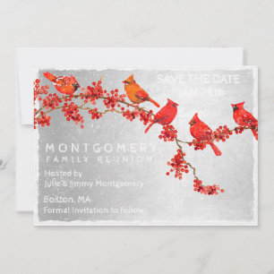 Reserve A Data Sindicato da Família Cardinhos Vermelhos Inverno