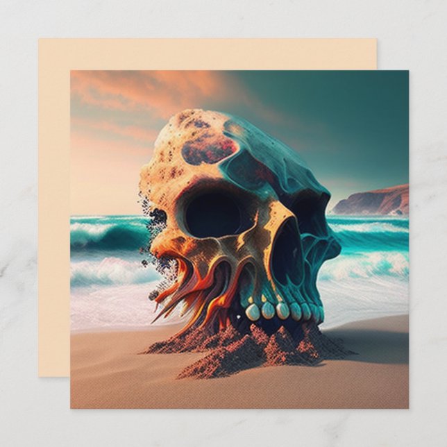 Reserve A Data Skull on the beach (Frente/Verso)