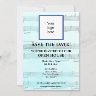 Reserve A Data Sky Blue Local Music Store I Logotipo Open House