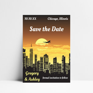 Reserve A Data Skyline Sunset Casamento Retroativo na Cidade