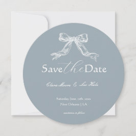 Reserve A Data Slate Blue French Country Wedding Round