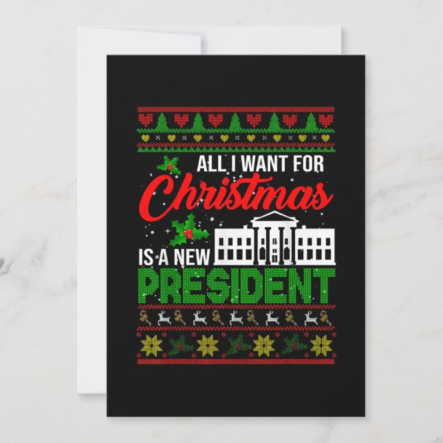 Reserve A Data Só Quero Um Novo Presidente Xmas (Frente)