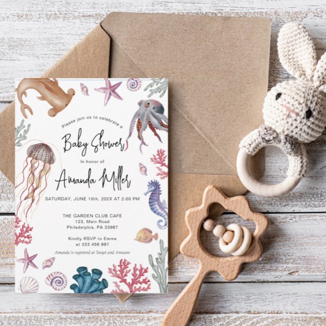 Reserve A Data Sob o Chá de fraldas marinho (Criador carregado)