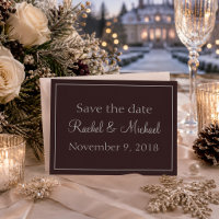 Sofisticação atemporal Roxo Save the Date