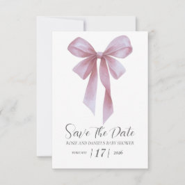 Reserve A Data Soft Pink Bow Girl Baby Shower