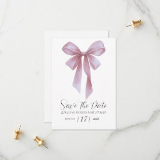 Reserve A Data Soft Pink Bow Girl Baby Shower