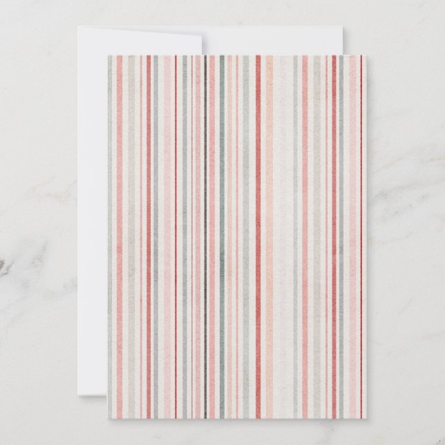 Reserve A Data Soft Striped Save the Date Card (Frente)