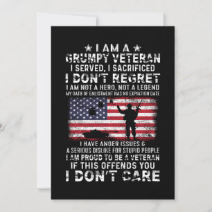 Reserve A Data Sou Um Veterano Engraçado Que Servi, Sacrifiquei N