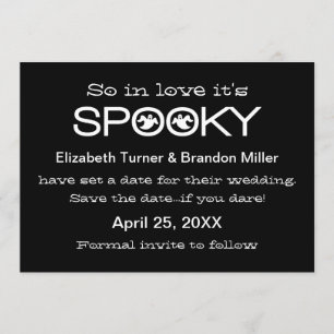 Reserve A Data Spookie Typografia Halloween Salve a Data