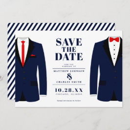 Reserve A Data Sr. & Sr. Casamento Moderno Tux - Salve a Data