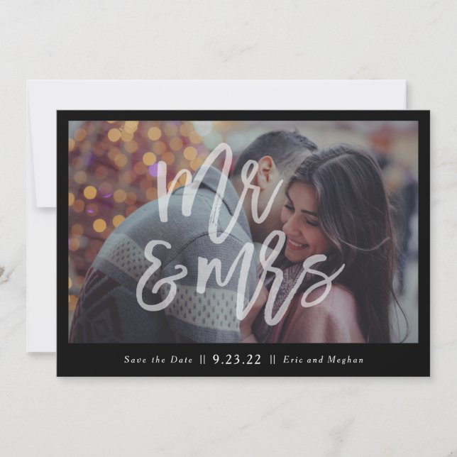 Reserve A Data "Sr. & Sra." Foto para salvar a data (Frente)