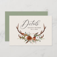 Stag terracotta rust floral elegante orçamento do 