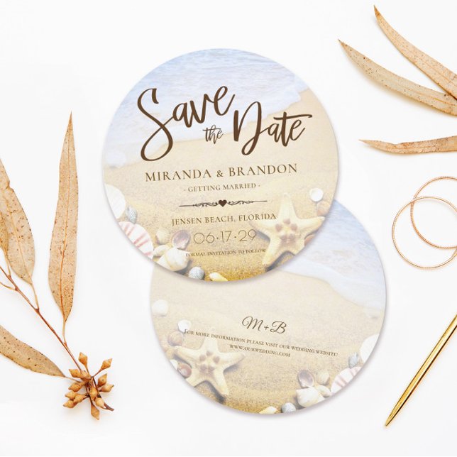 Reserve A Data Starfish de Casamento de Praia Tropical Salve o Ca (Criador carregado)