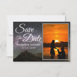 Reserve A Data Starry Mountain Sky Salve a data do casamento