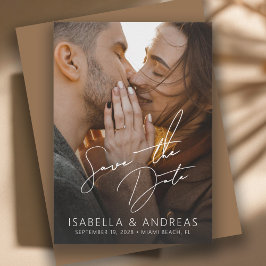 Reserve A Data Stylish Modern Photo Wedding Save the Date