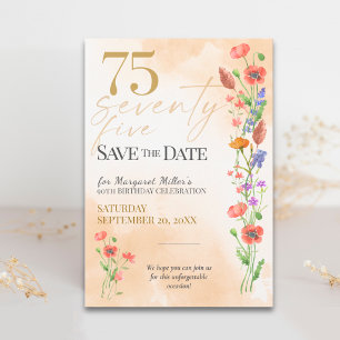 Reserve A Data Suave Flor Silvestre Aniversário de 75 Anos Dela -