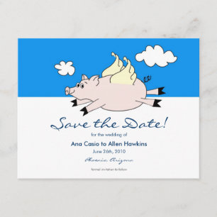 Reserve A Data Suíno Voador Salvar a Data