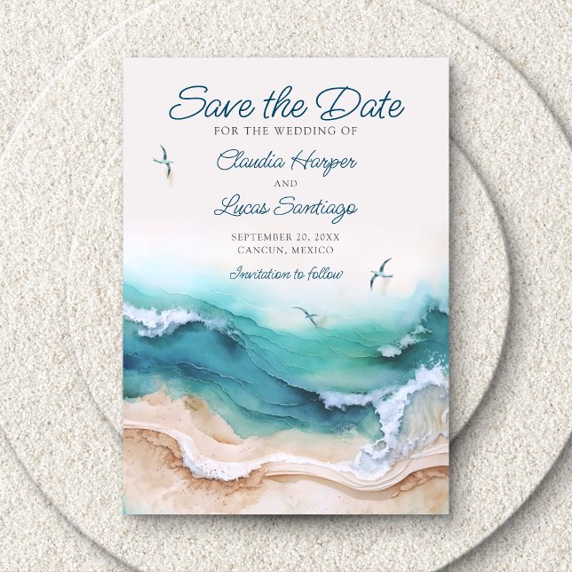 Reserve A Data Summer Beach Wedding (Criador carregado)