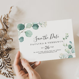 Reserve A Data Summer Green Eucalyptus Foliage Horizontal Wedding