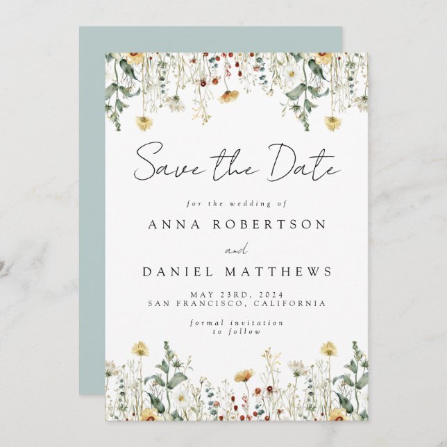 Reserve A Data Summer Wildflower Field (Frente/Verso)