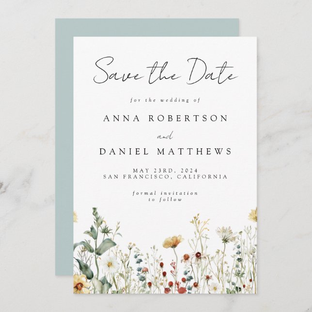 Reserve A Data Summer Wildflower Field (Frente/Verso)