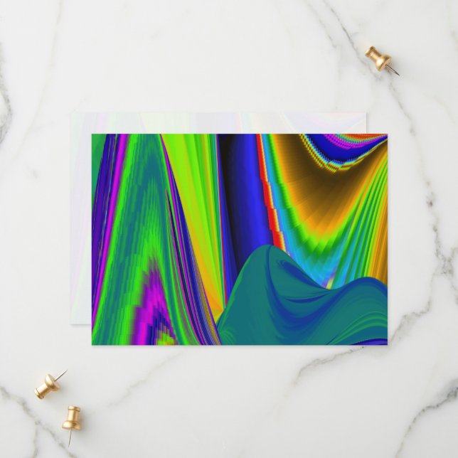 Reserve A Data Summerrainbow, Abstrato 3D Rainbowart (Frente/Verso In Situ)