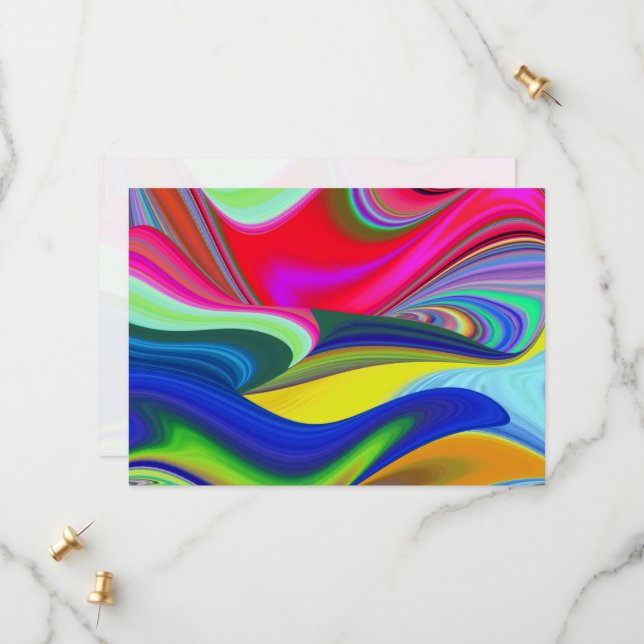 Reserve A Data Summerrainbow, Abstrato 3D Rainbowart (Frente/Verso In Situ)