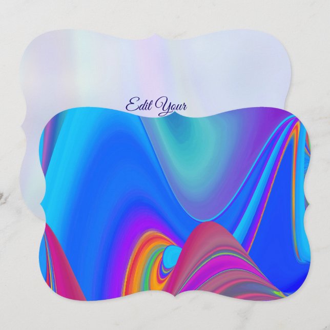 Reserve A Data Summersense, Abstrato 3D Rainbowart (Frente/Verso)