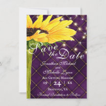 Sunflower e String Luzes no Casamento Púrpura