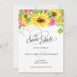Reserve A Data Sunflower Save the Date Card